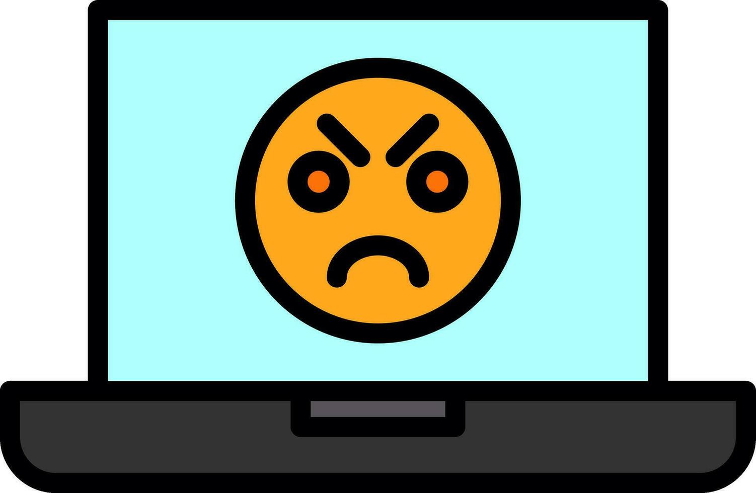 Angry Face  Vector Icon Design