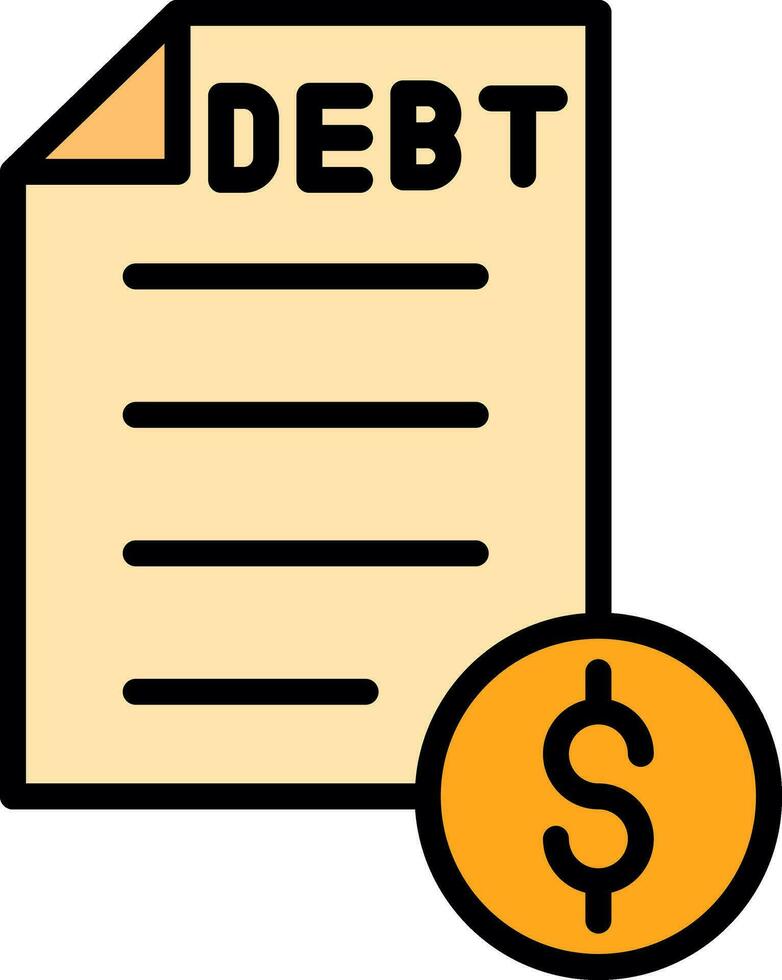 diseño de icono de vector de deuda
