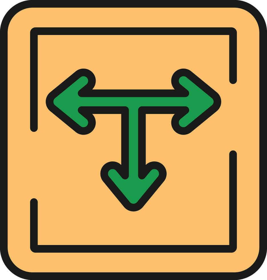 T Junction Vector Icon Design