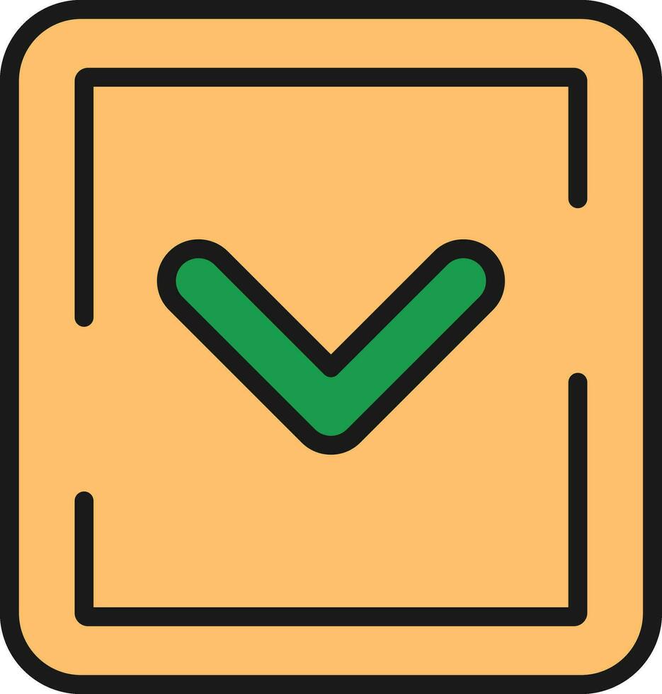 Down Arrow Vector Icon Design