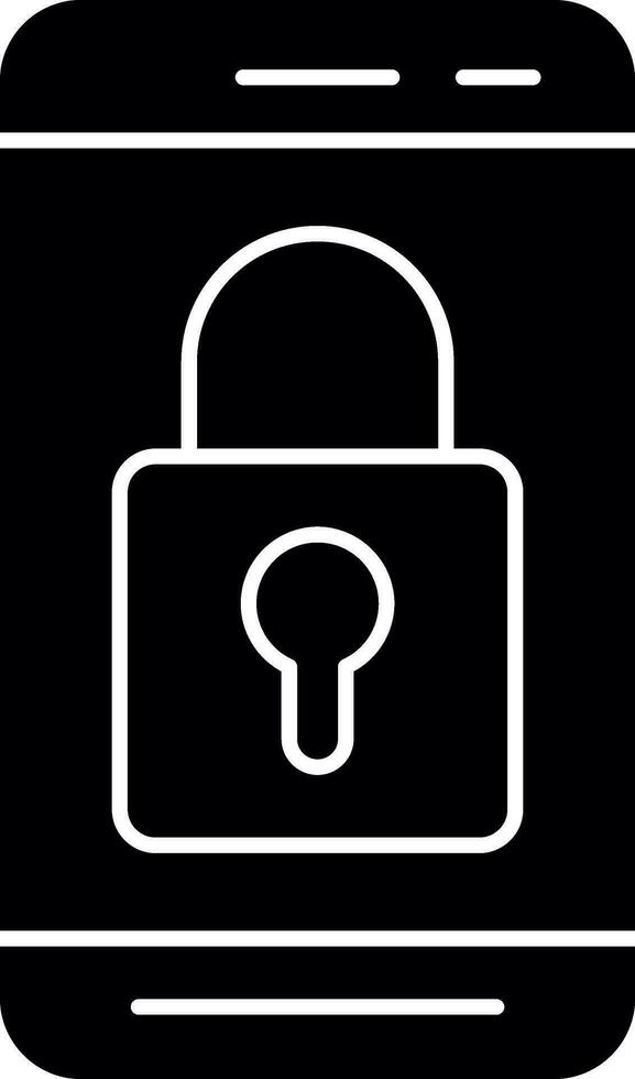 Mobile Lock  Vector Icon Design