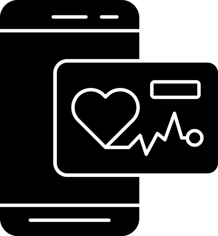 Heart Rate App  Vector Icon Design