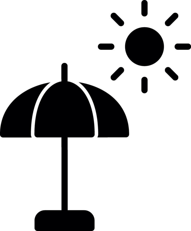 Sun Umbrella  Vector Icon Design