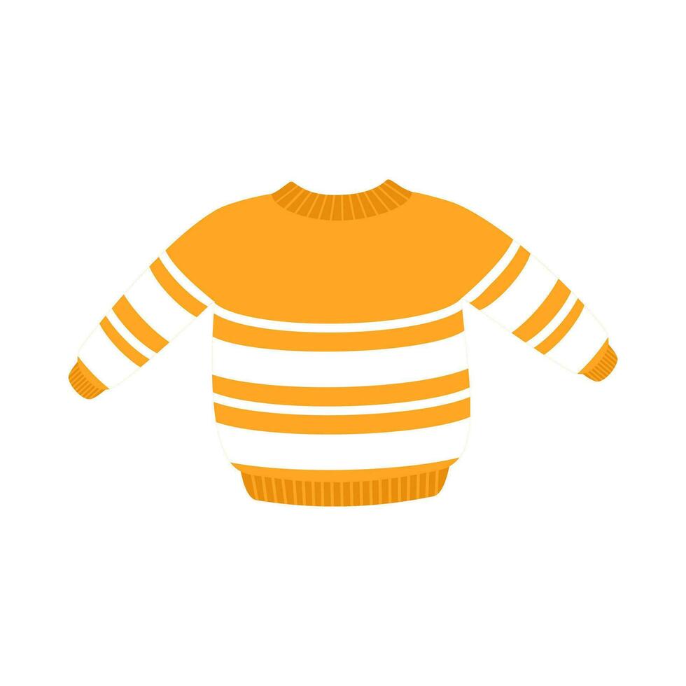 Vector illustration. Cute autumn sweater. Warm Sweater Badge.