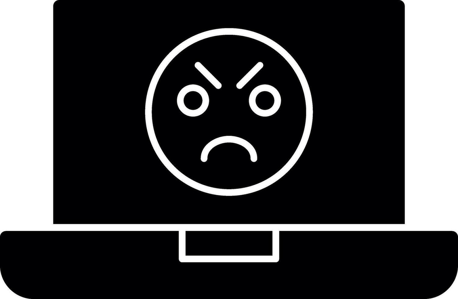 Angry Face  Vector Icon Design