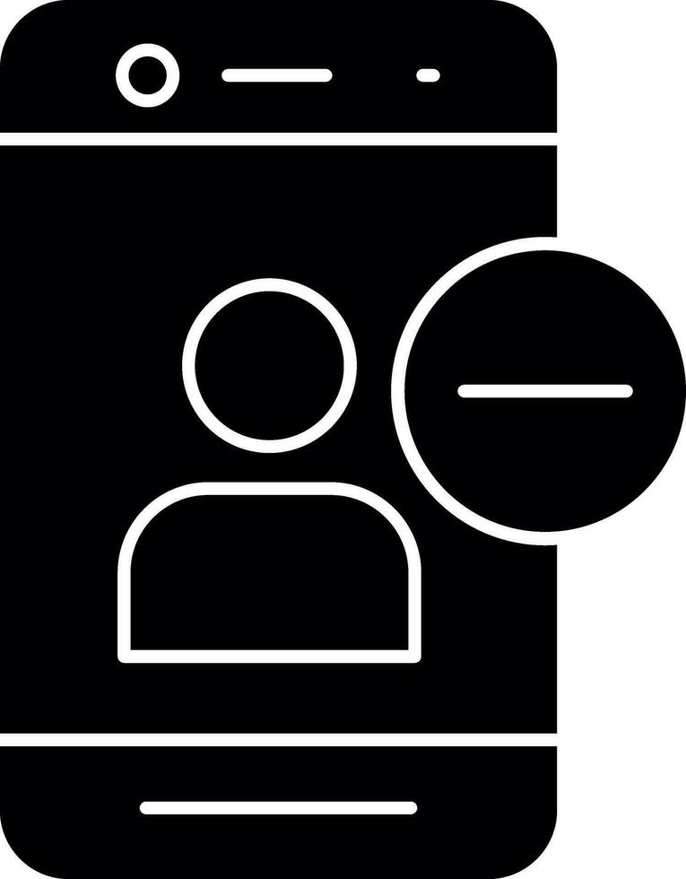 Delete Friend  Vector Icon Design