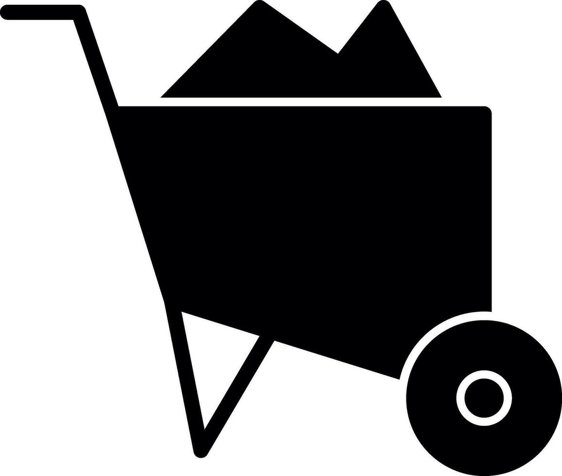 Wheelbarrow  Vector Icon Design
