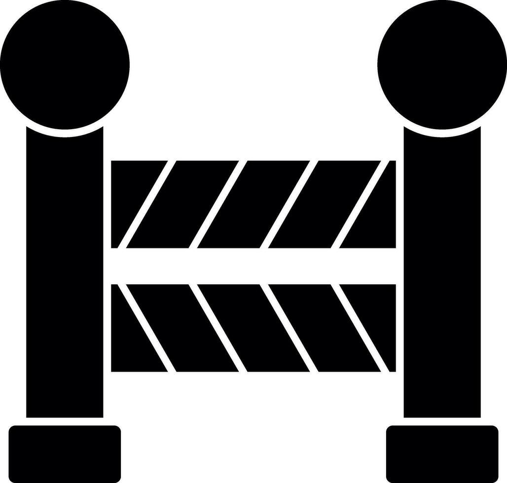 Road Barrier  Vector Icon Design