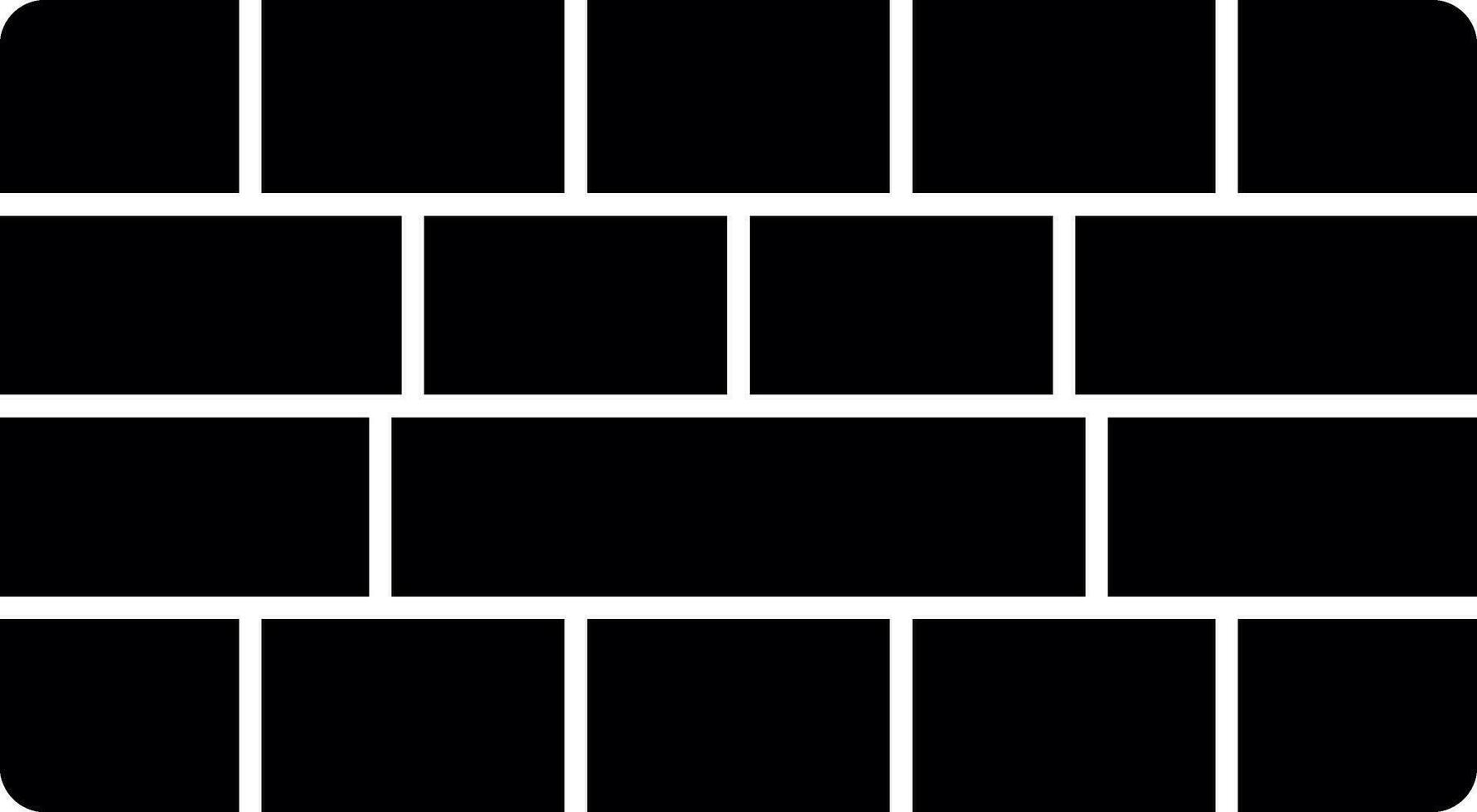 Brickwall  Vector Icon Design