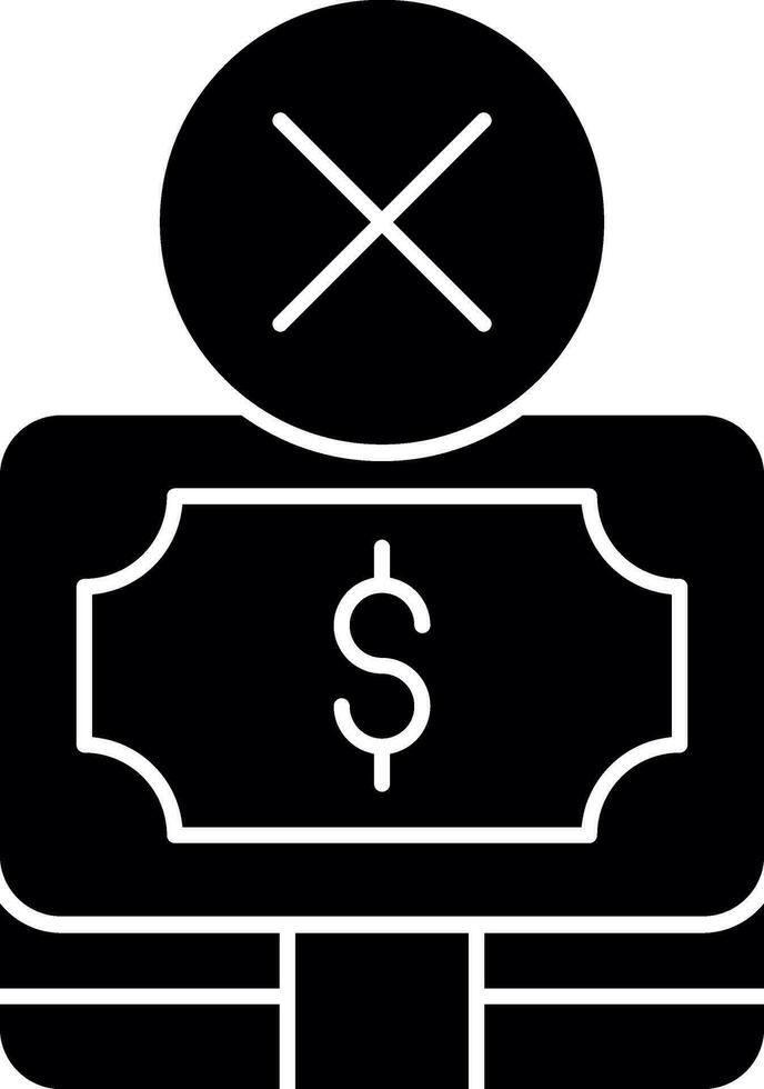 No Money Vector Icon Design