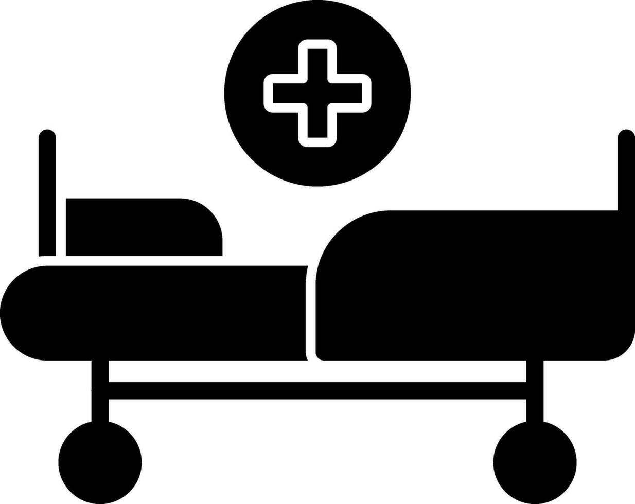 médico cama vector icono diseño