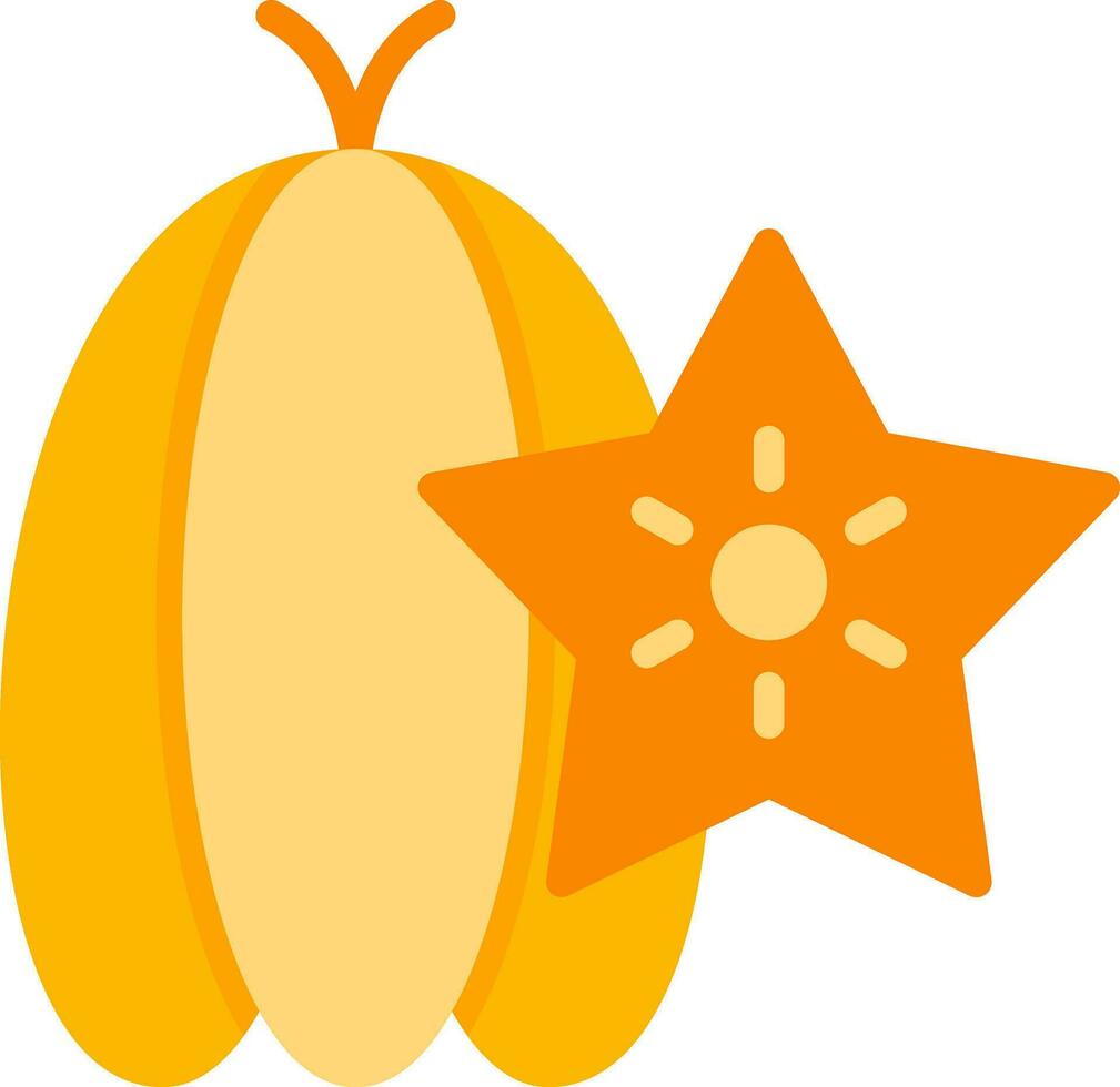 Starfruit Vector Icon Design