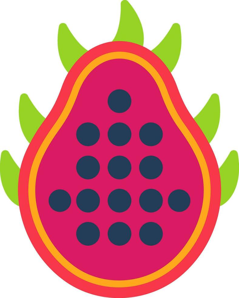 Dragon Fruit Vector Icon Design