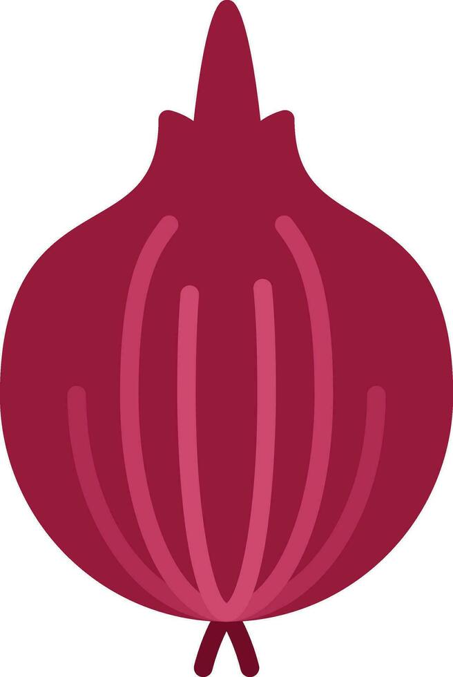 Red Onion Vector Icon Design