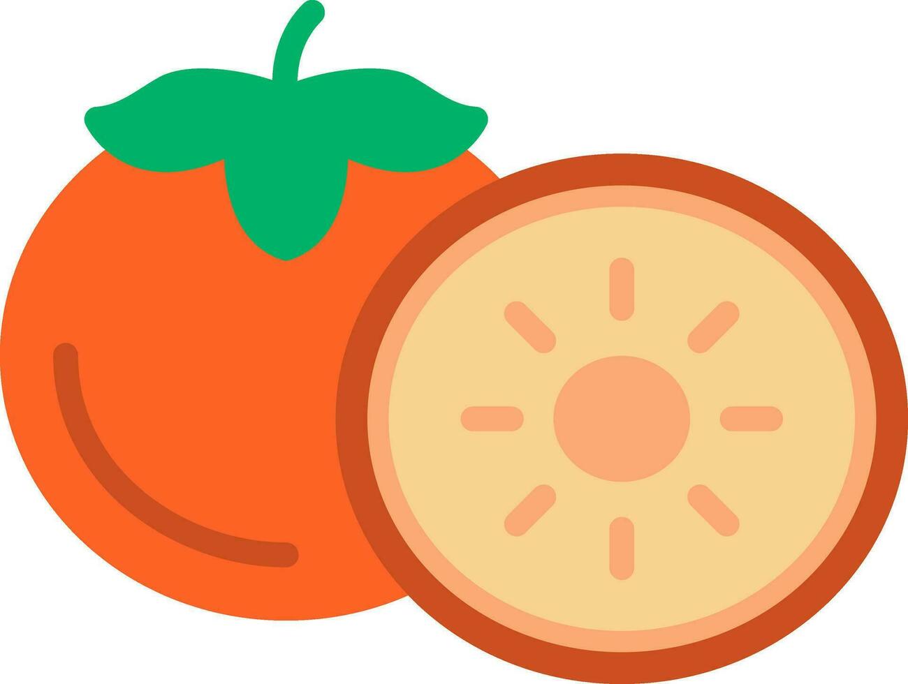 Persimmon Vector Icon Design