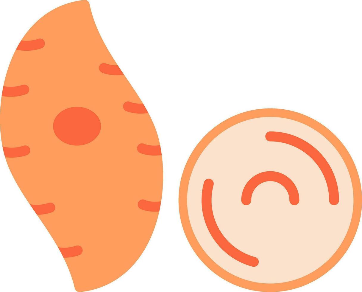 Yam Vector Icon Design