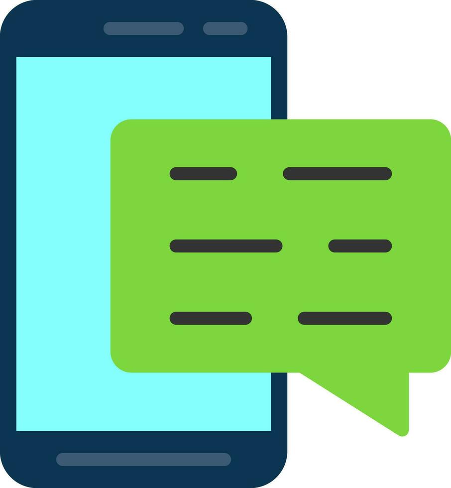 Mobile Chat  Vector Icon Design