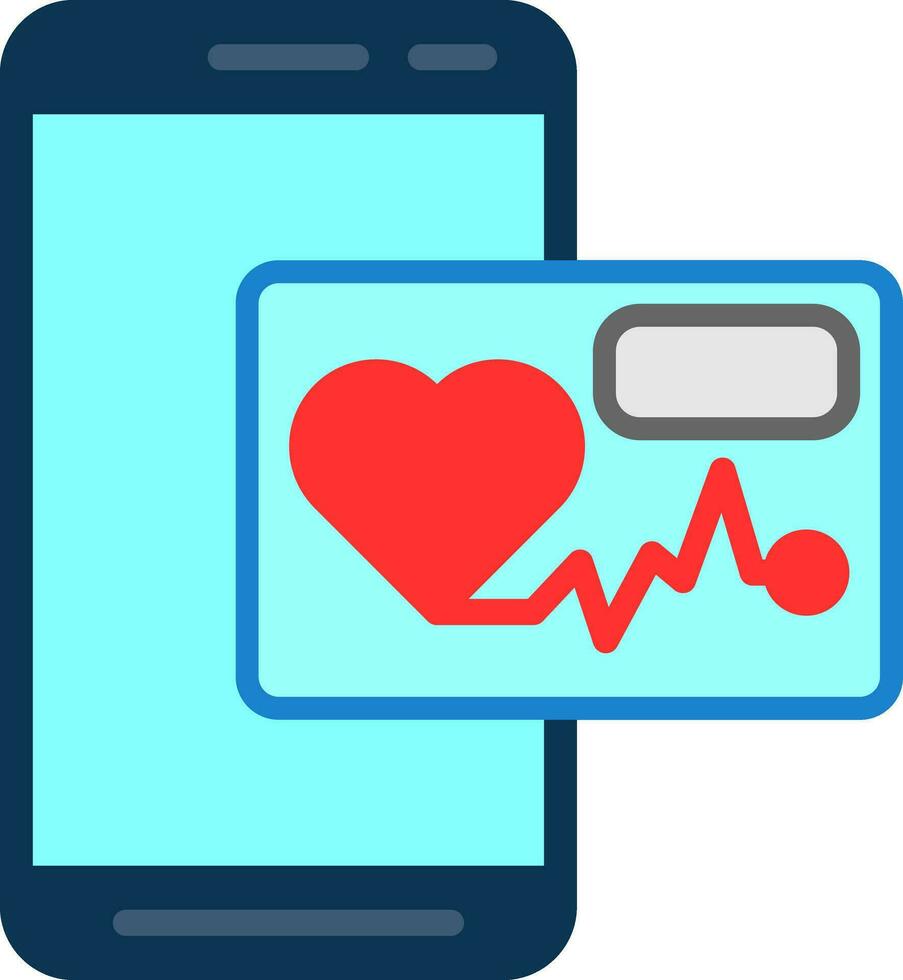 Heart Rate App  Vector Icon Design