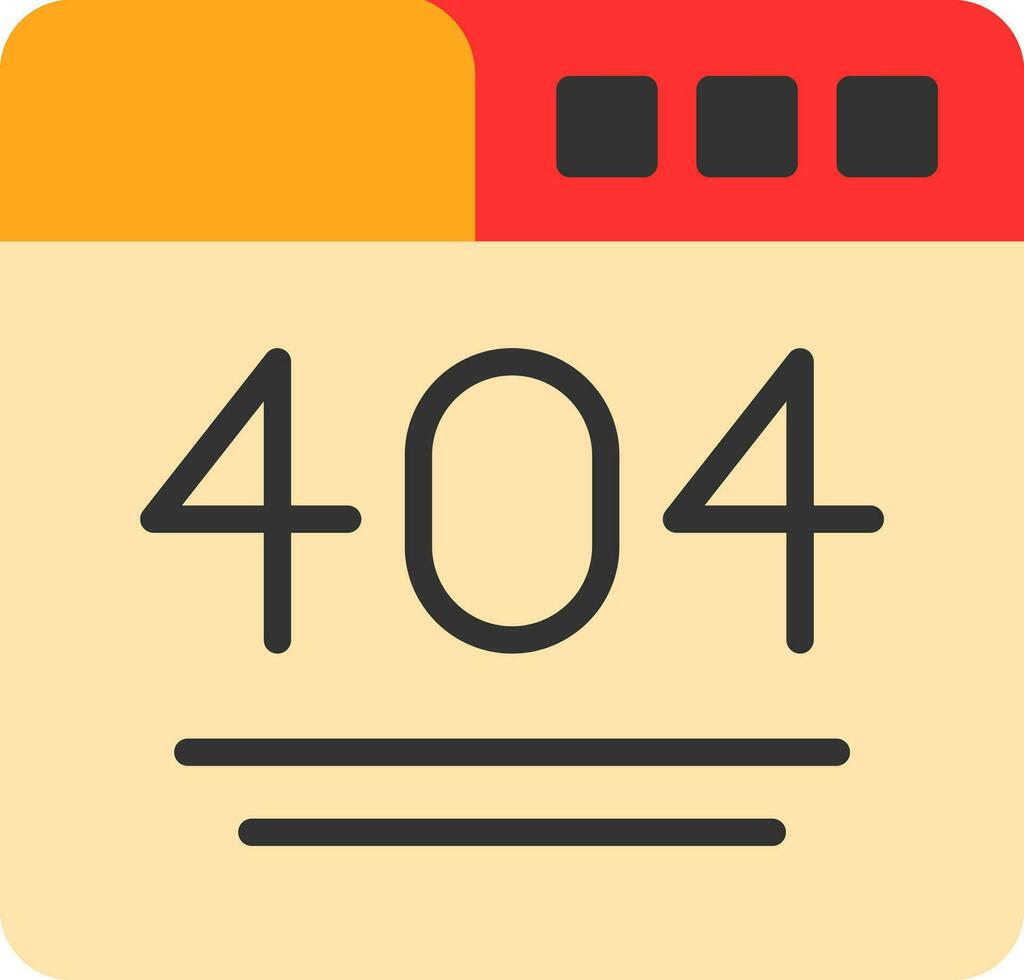 404 Error  Vector Icon Design