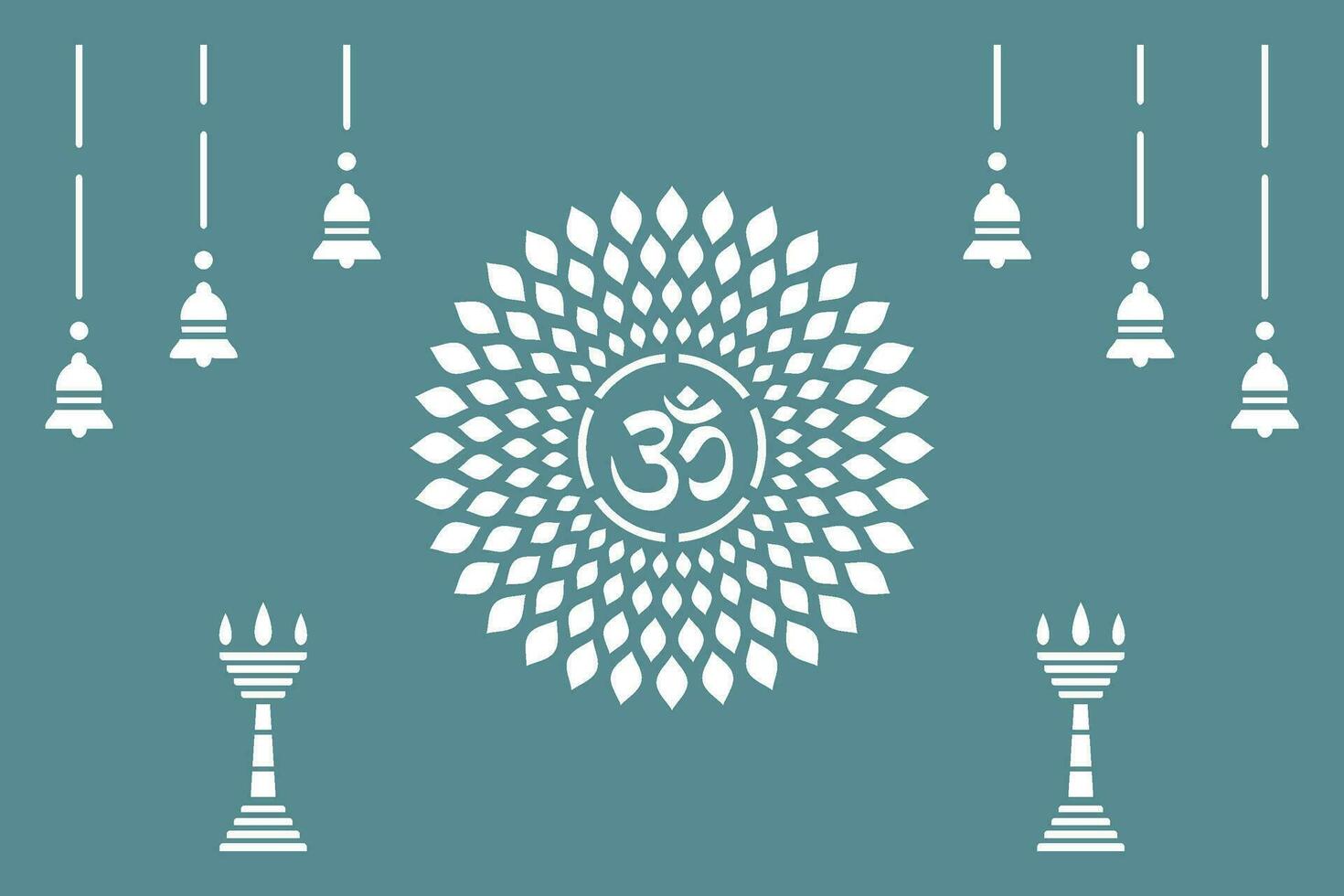 Om Jali Design for mandir, Laser Cutting Design For Mandir or Temple. vector