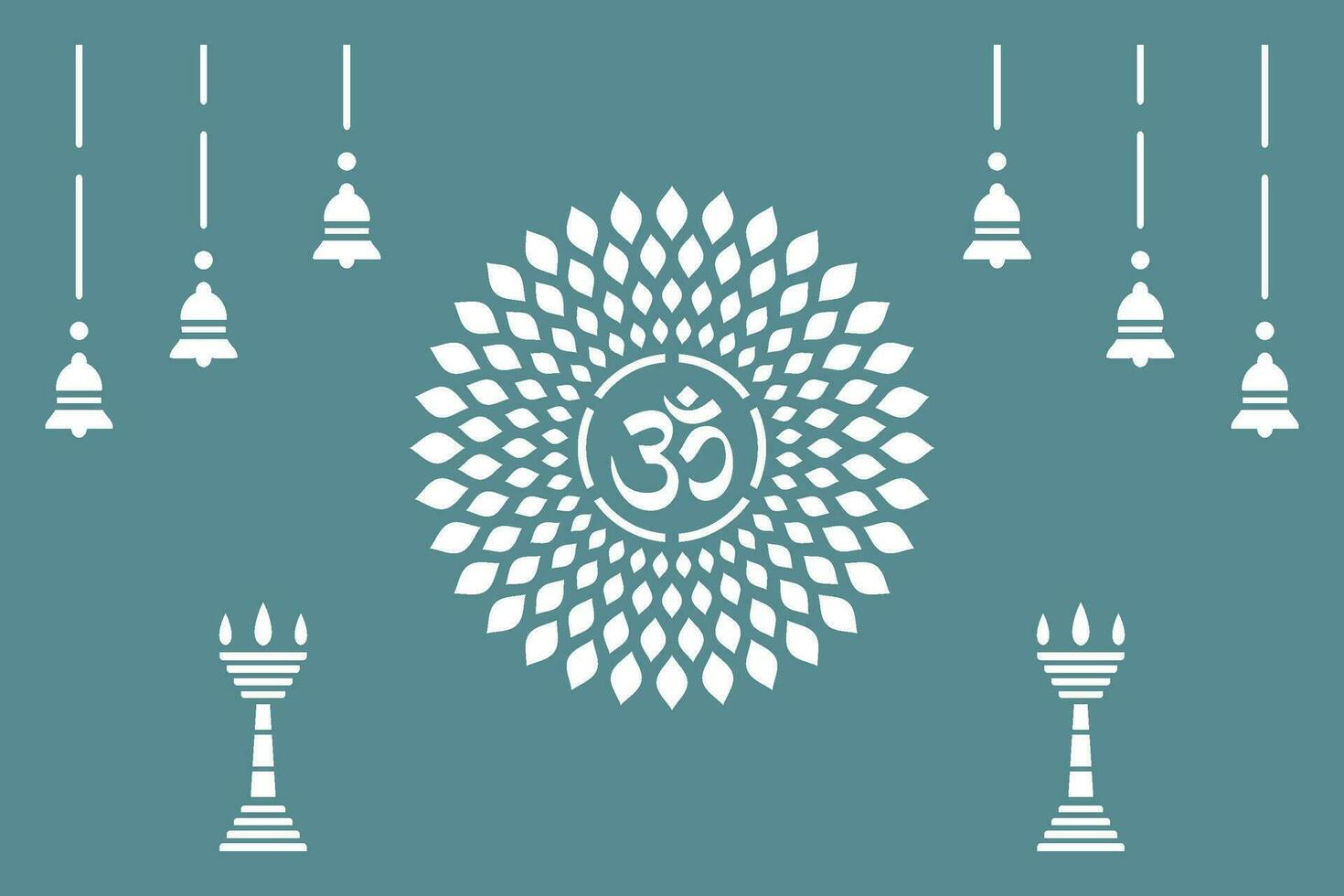 om jali diseño para mandir, láser corte diseño para mandir o templo. vector