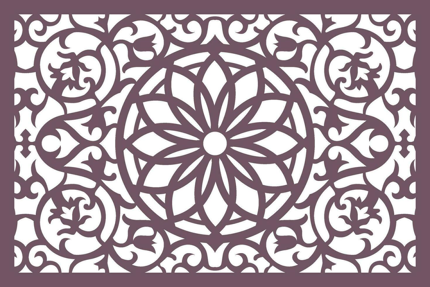 Jali design for Laser and CNC router, EPS File. vector