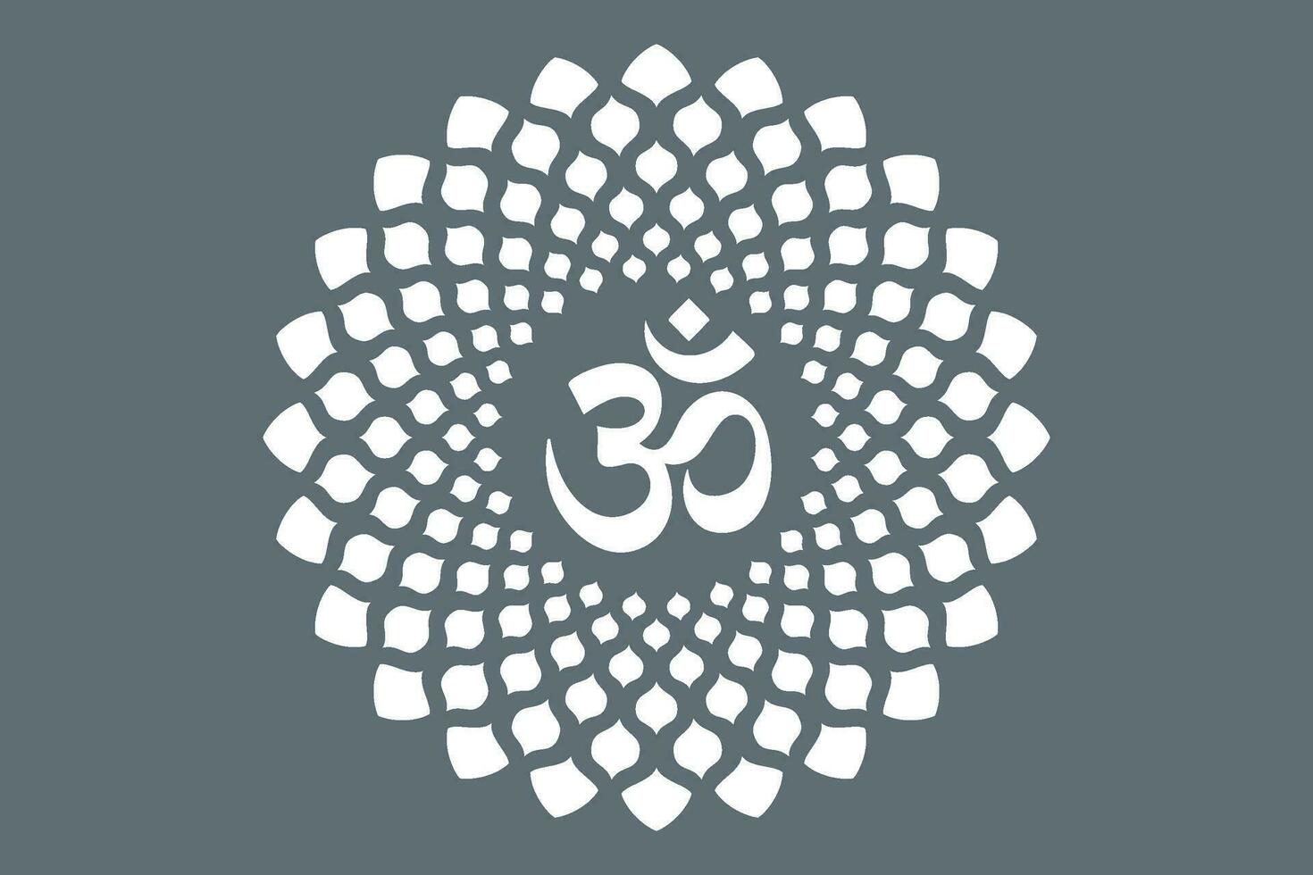 Om Jali Design for mandir, Laser Cutting Design For Mandir or Temple vector