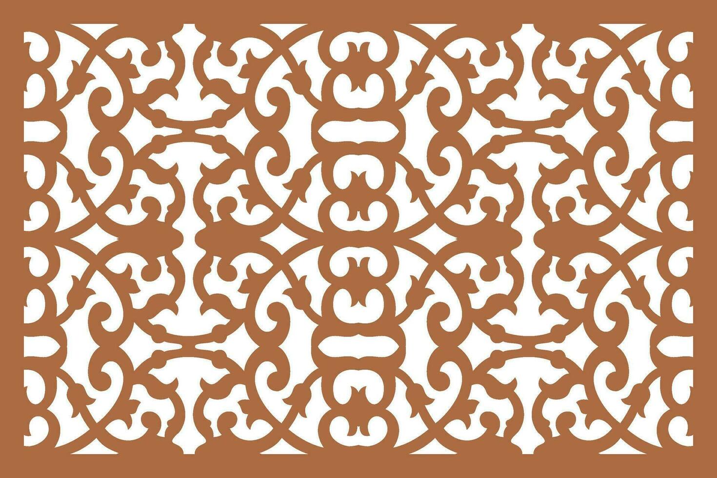 Jali design for Laser and CNC router, EPS File. vector