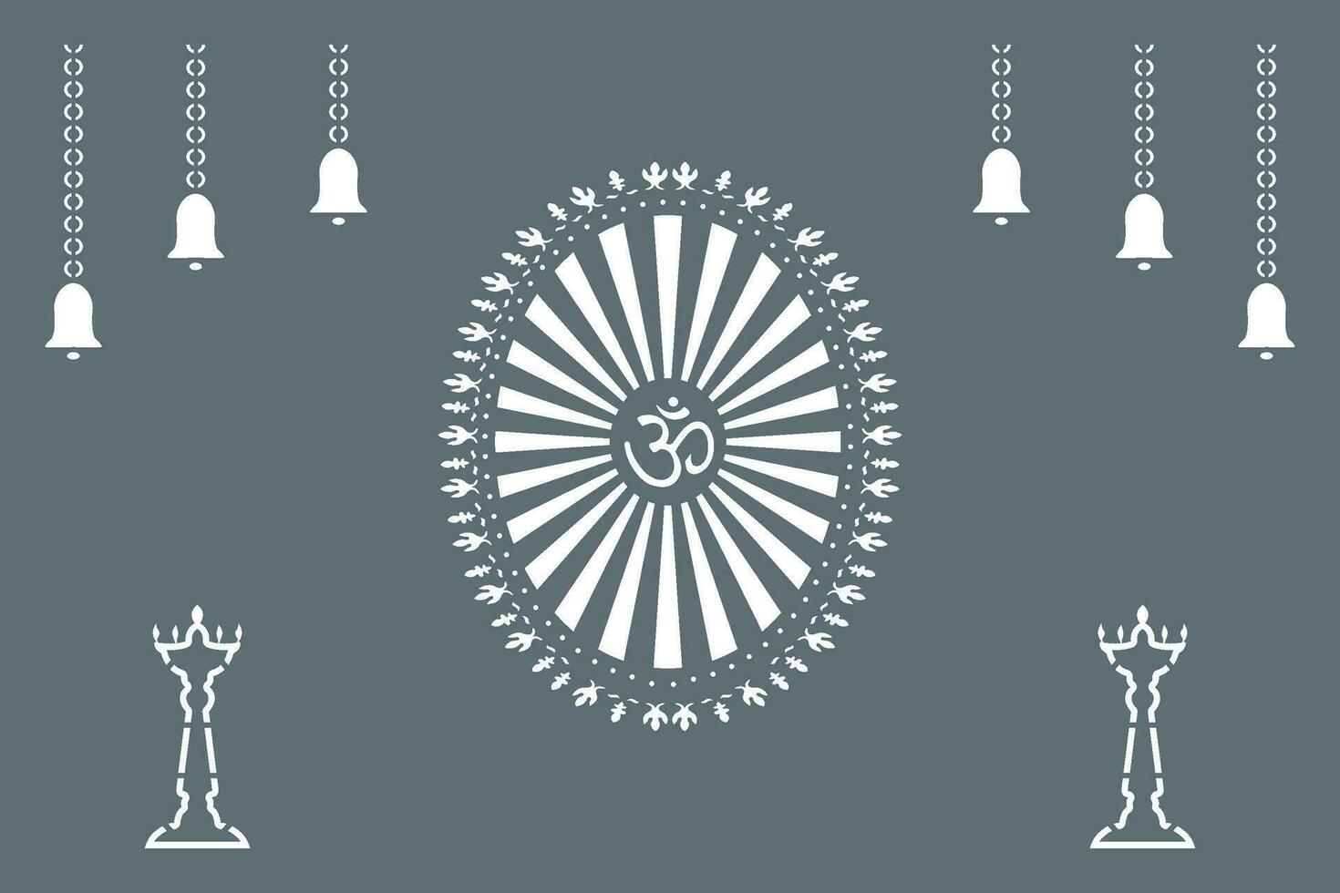 Om Jali Design for mandir, Laser Cutting Design For Mandir or Temple vector