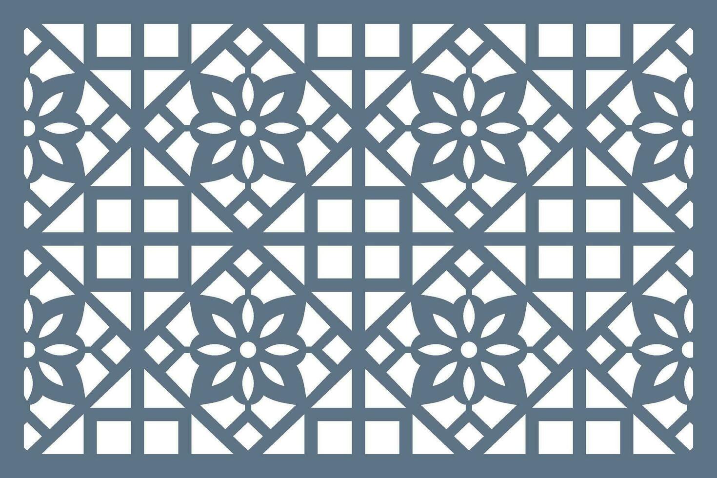 Jali design for Laser and CNC router, EPS File. vector