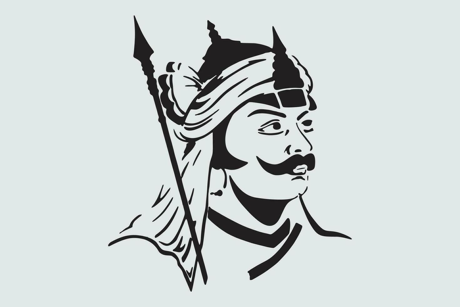 Vector of Maharana Pratap. Maharana Pratap Jayanti.