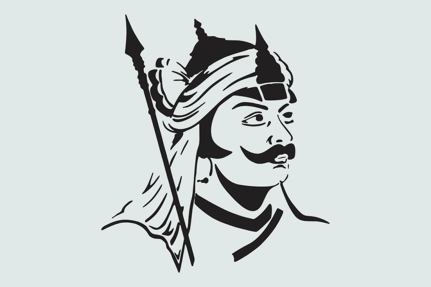 vector de maharana pratap. maharana pratap jayanti.