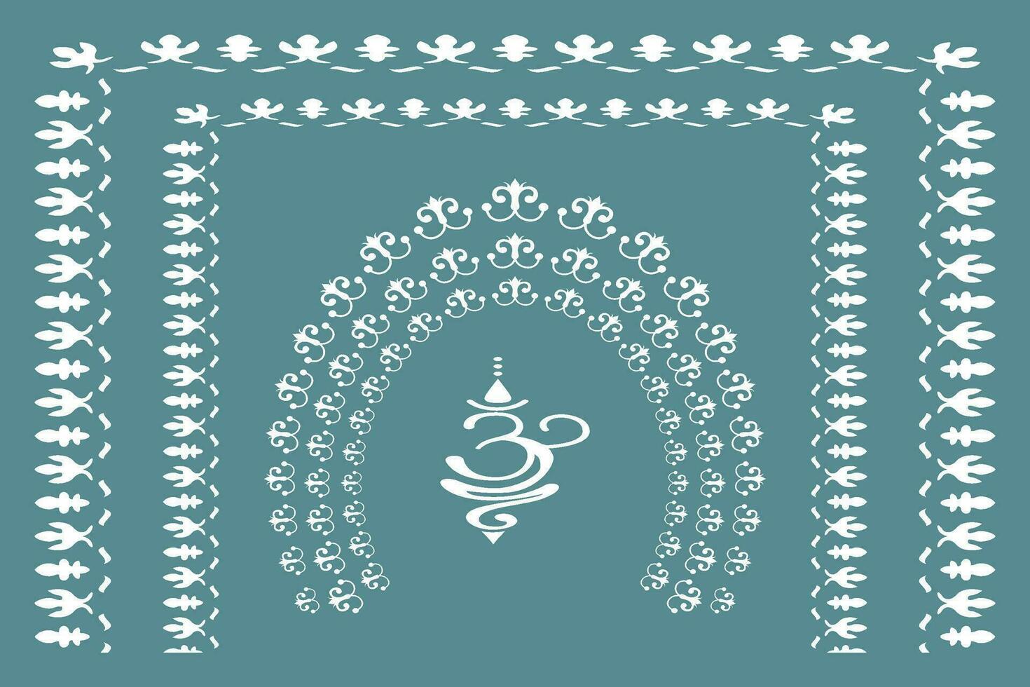 Om Jali Design for mandir, Laser Cutting Design For Mandir or Temple. vector