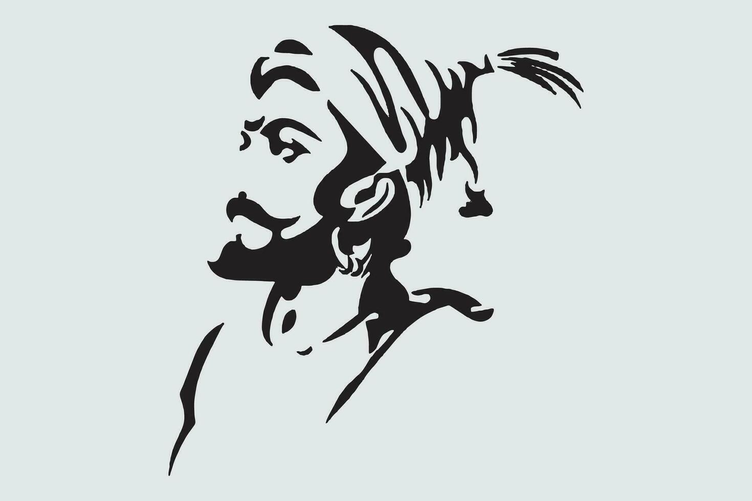 Silhouette Vector  of Chhatrapati Shivaji Maharaj Indian Maratha warrior king.