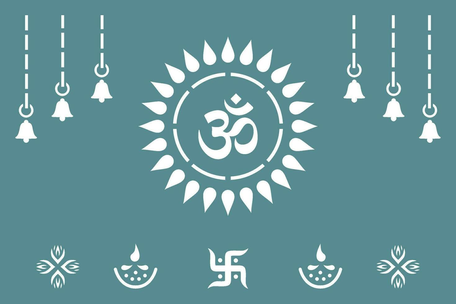 Om Jali Design for mandir, Laser Cutting Design For Mandir or Temple. vector