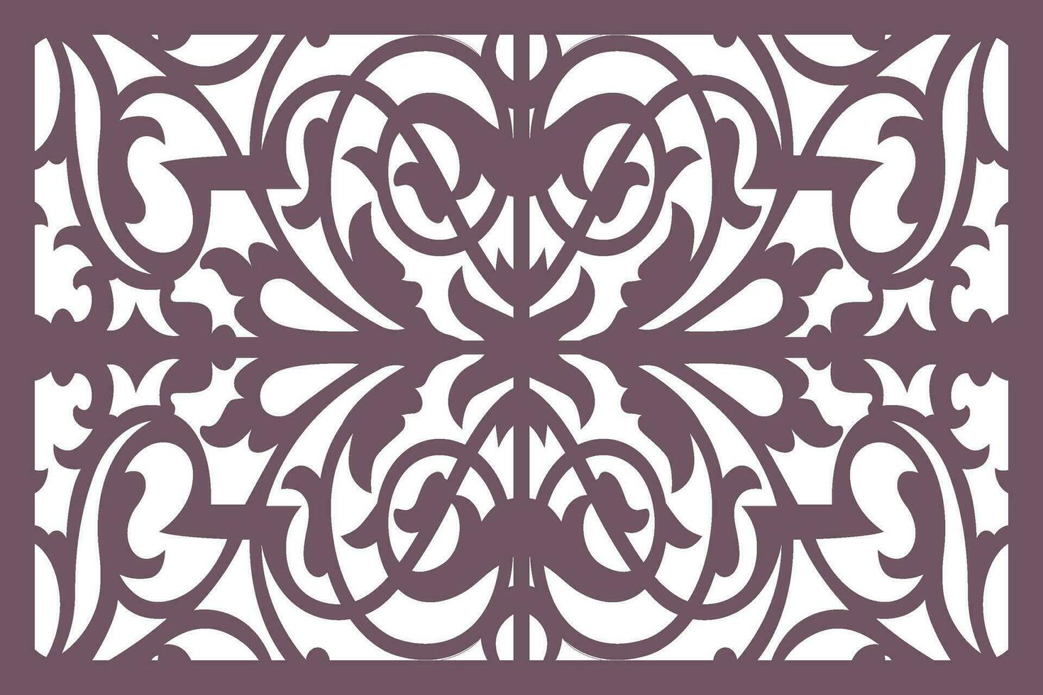 Jali design for Laser and CNC router, EPS File. vector