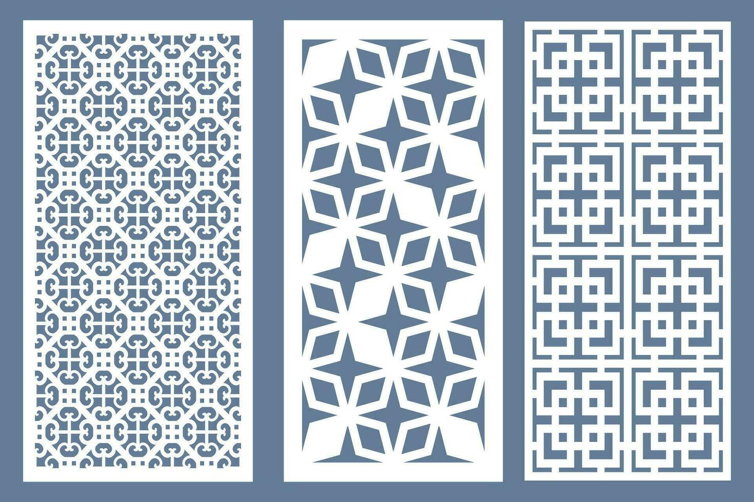 Set Jali Design, Jali Design for Graphic and Plywood, Partition, Cnc