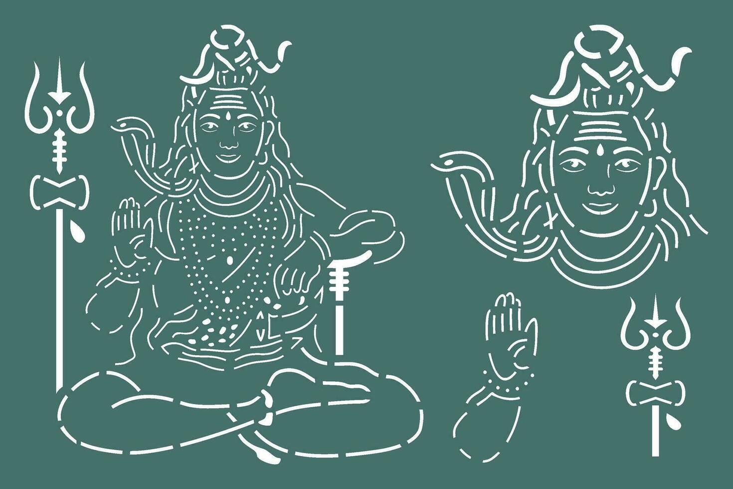 Vector graphic of Lord Shiva.