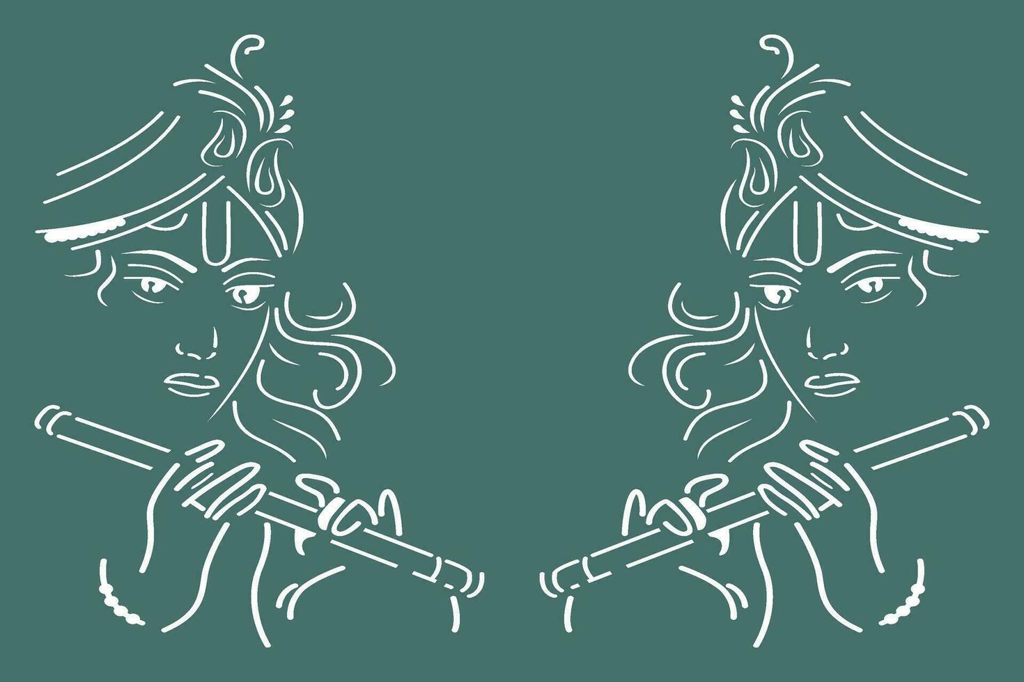 Indian god Lord Krishna Janmasthmi vector. vector