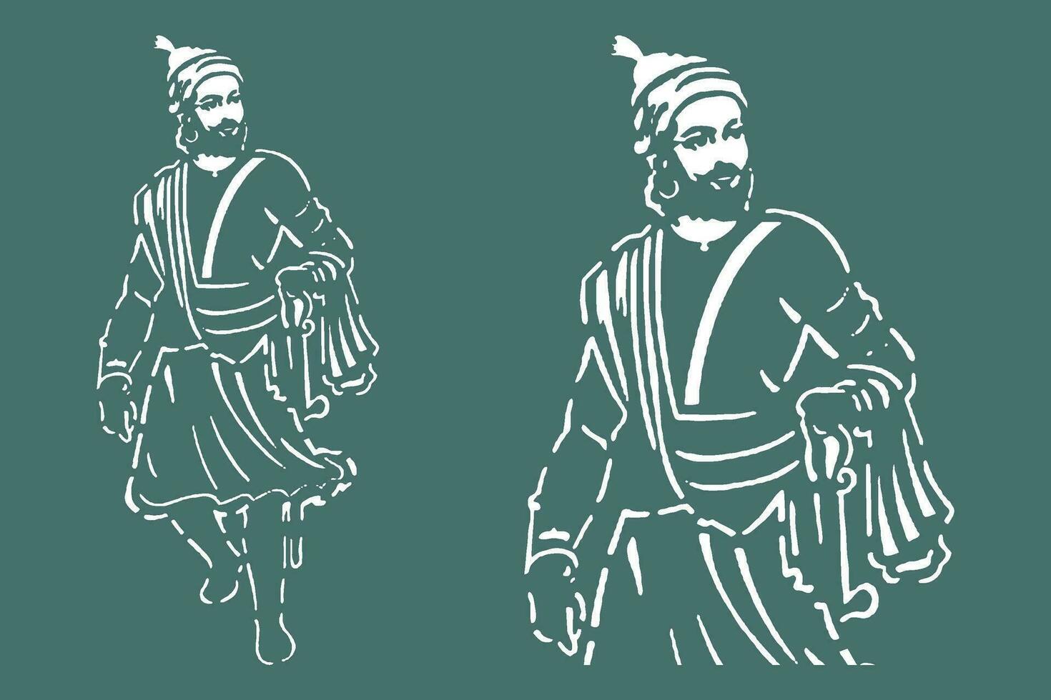 chatrapati shivaji maharaj vector. vector