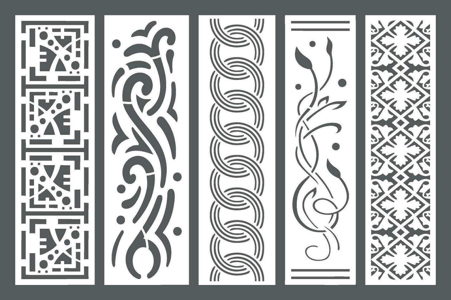 Set Jali Design For jali, Laser, Cnc, Graphic. vector