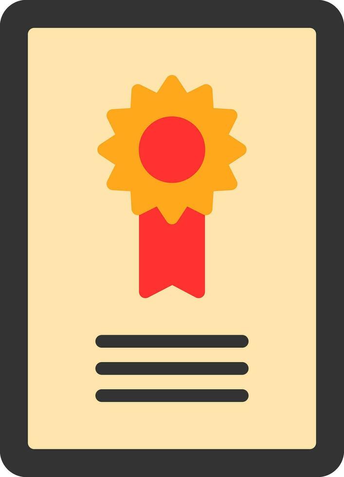 Certificate  Vector Icon Design