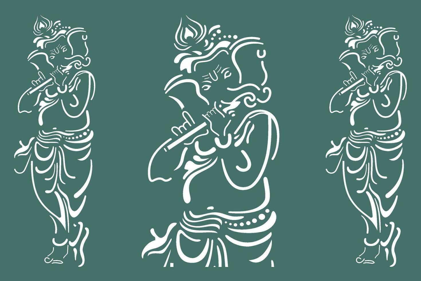 conjunto de archivos vectoriales de loard ganesha. vector