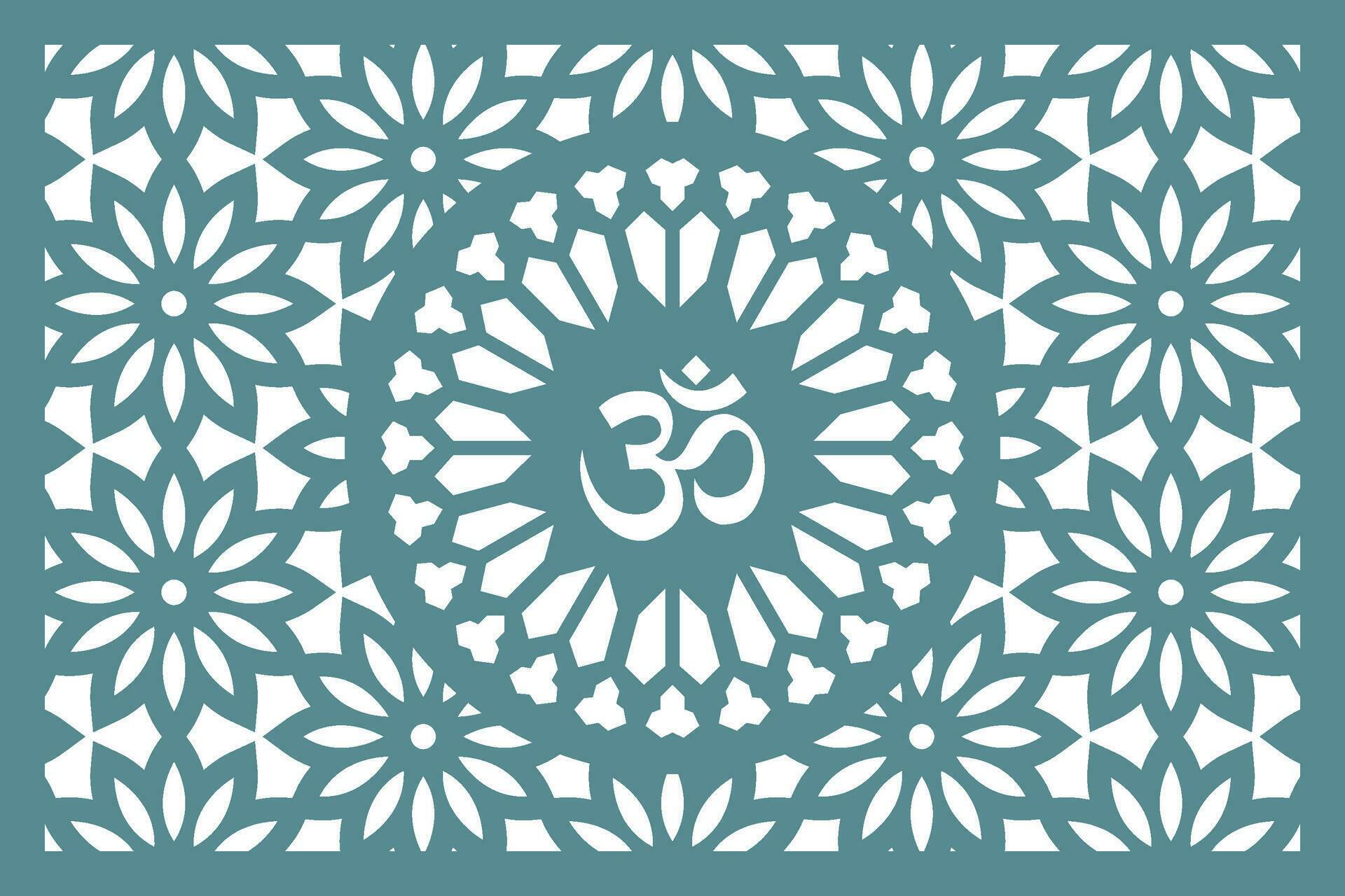 Om Jali Design for mandir, Laser Cutting Design For Mandir or Temple