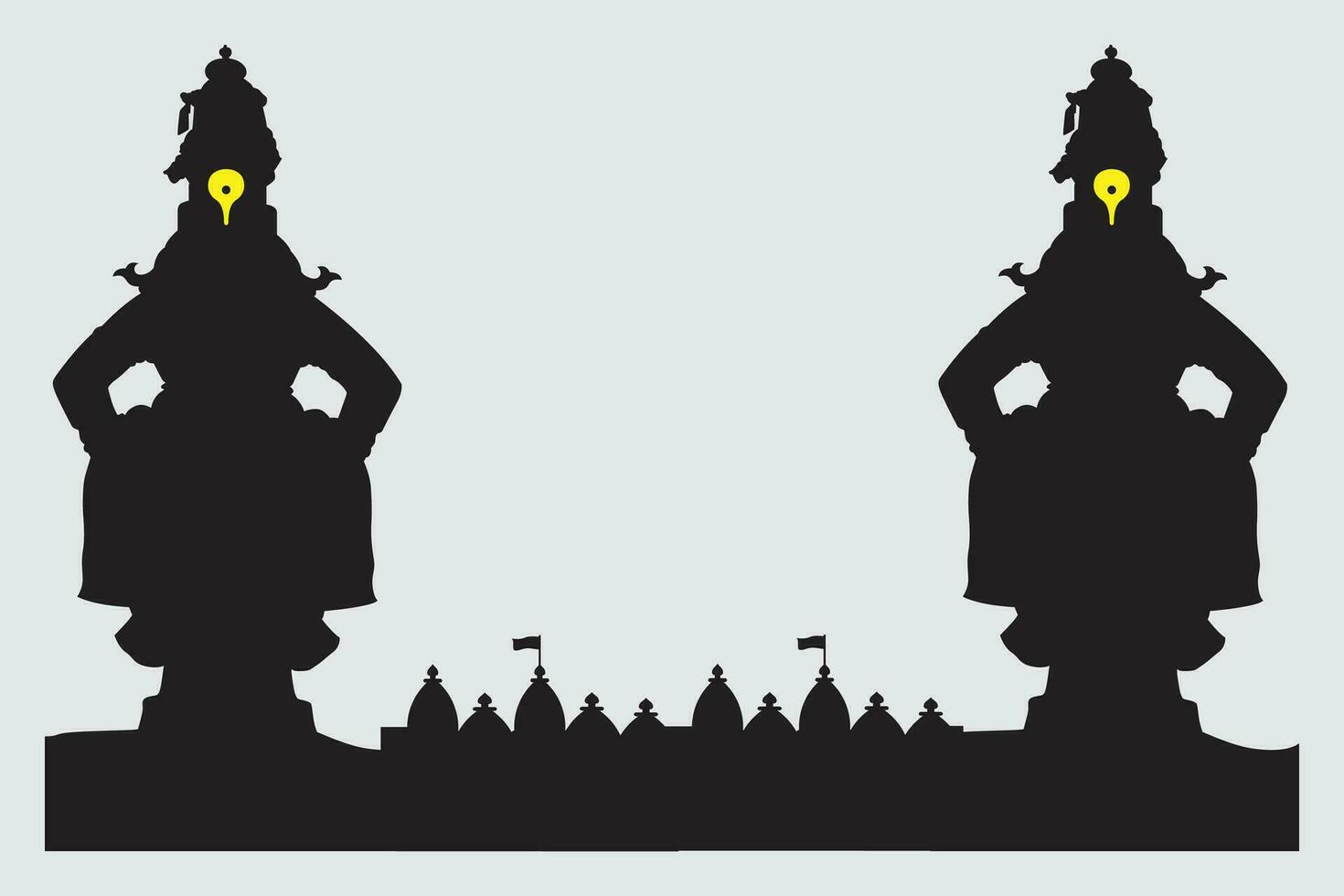 Lord Vitthal from Pandharpur Maharashtra India. eps 10 vector