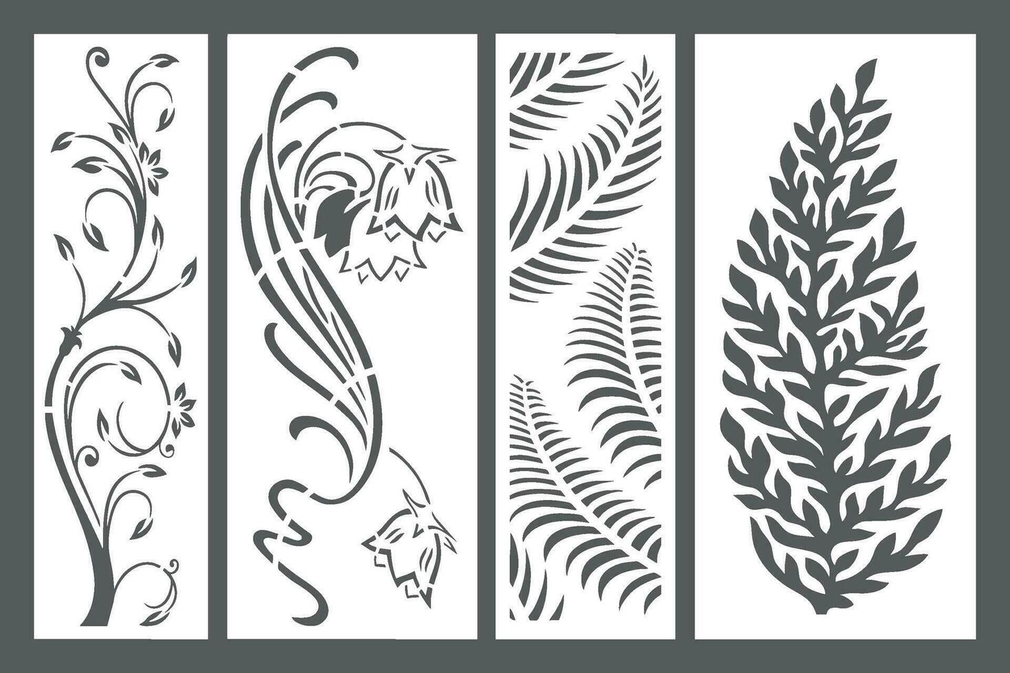 Set Jali Design For jali, Laser, Cnc, Graphic. vector