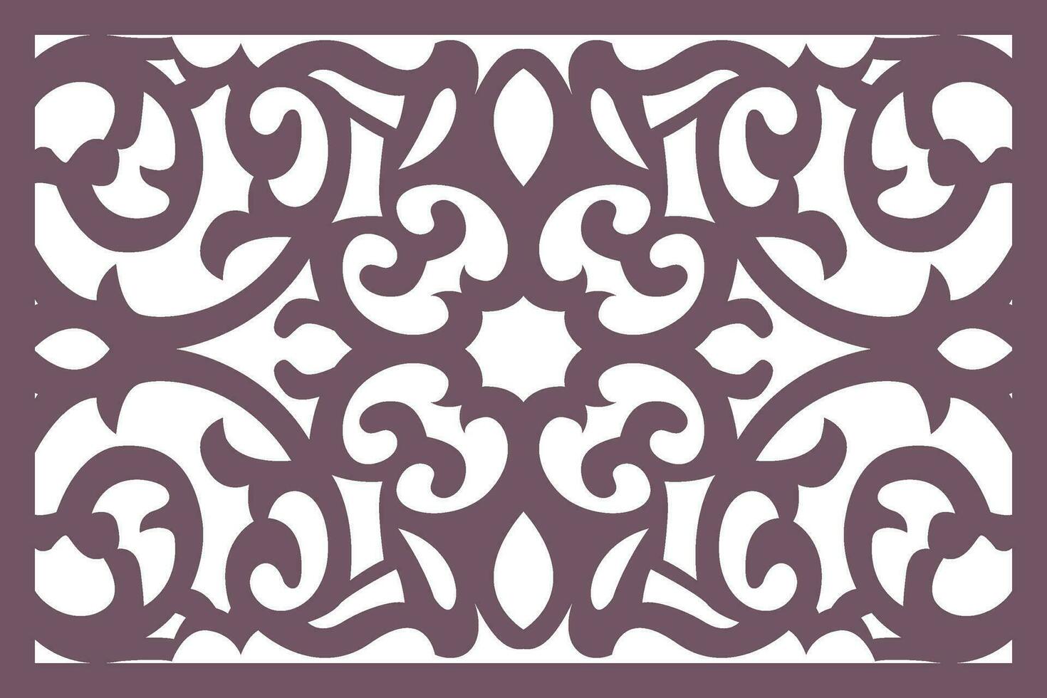 Jali design for Laser and CNC router, EPS File. vector