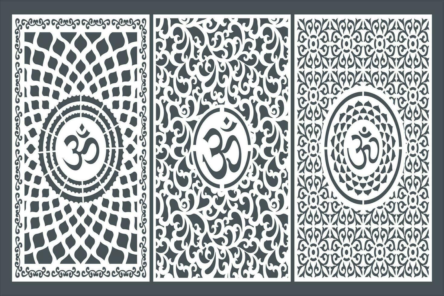 Mandir Temple Jali Design For Home. vector