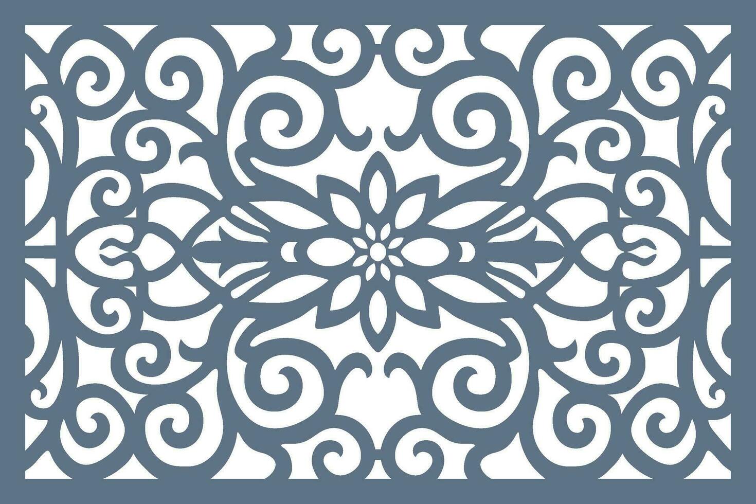 Jali design for Laser and CNC router, EPS File. vector