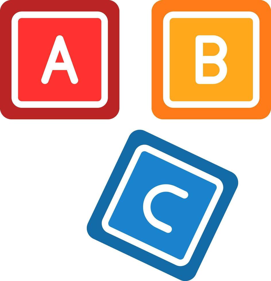 ABC Block  Vector Icon Design